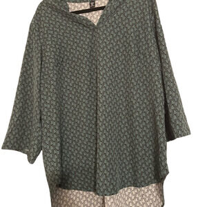 NWOT SHEIN Elegant Green Patterned Women's Top